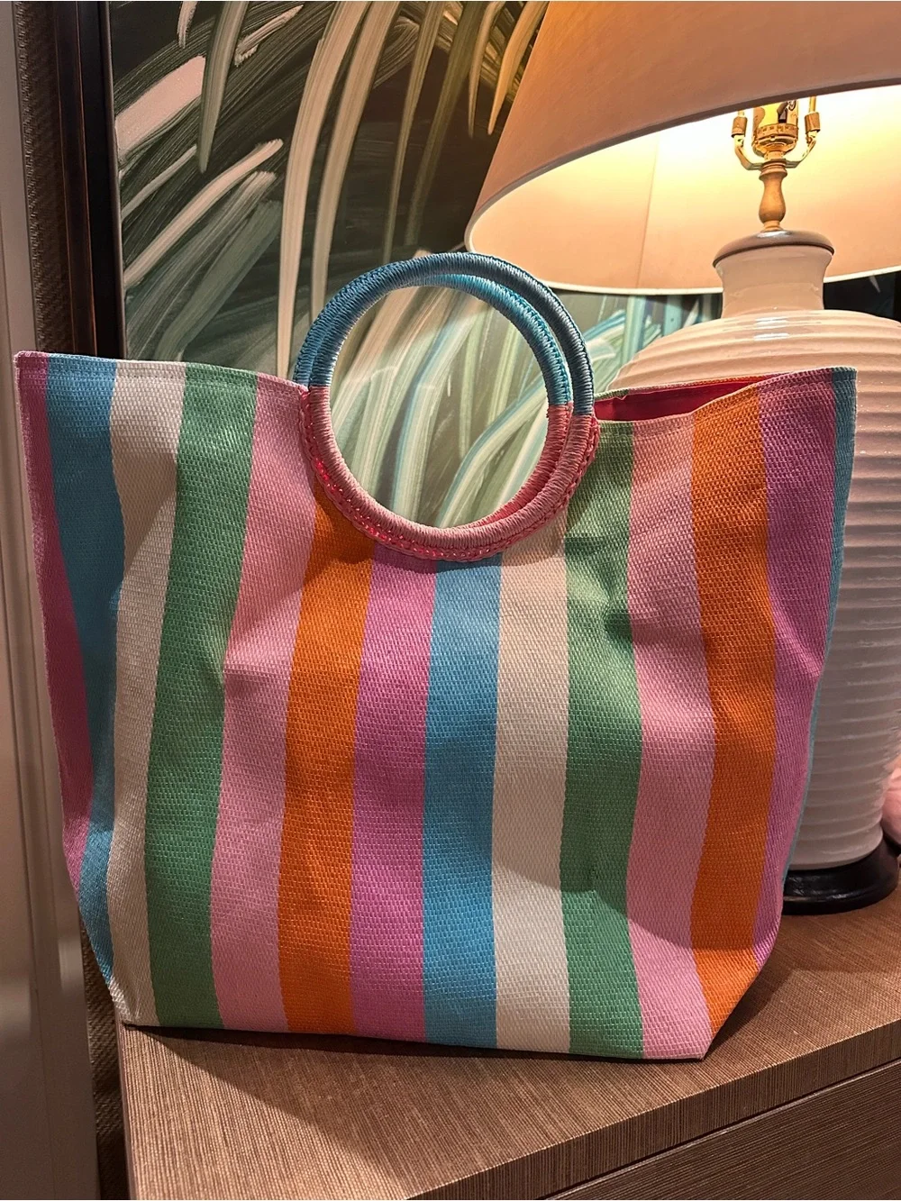 SHIRALEAH FIESTA TOTE, MULTI-BEACH BAG/LAUNDRY TOTE